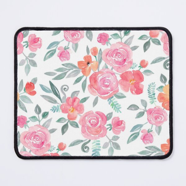 Item preview, Amelia Floral In Pink And Peach Watercolor designed and sold by ankhangdesigner.
