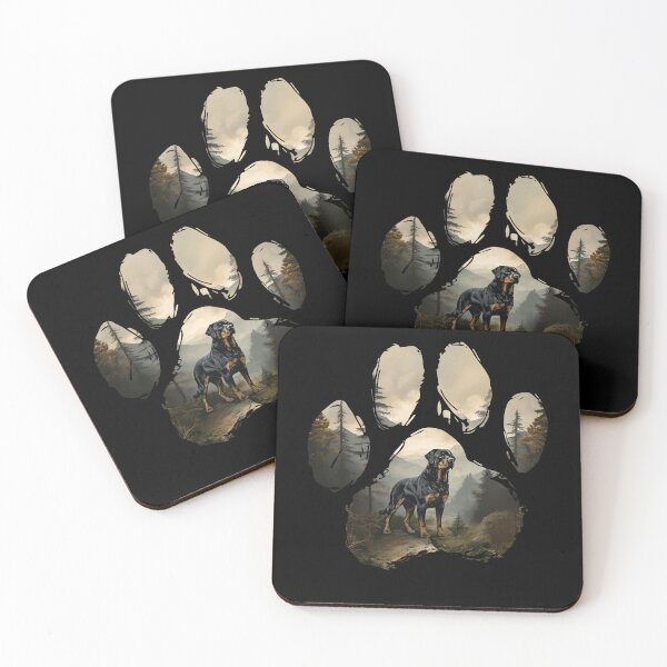 Item preview, Funny Rottweiler Paw Foggy Mountain Tree Mom Dad Kids designed and sold by rafaeltto.
