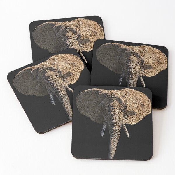 Item preview, elephant head, african animal designs, african gifts designed and sold by Kirei-Lily.