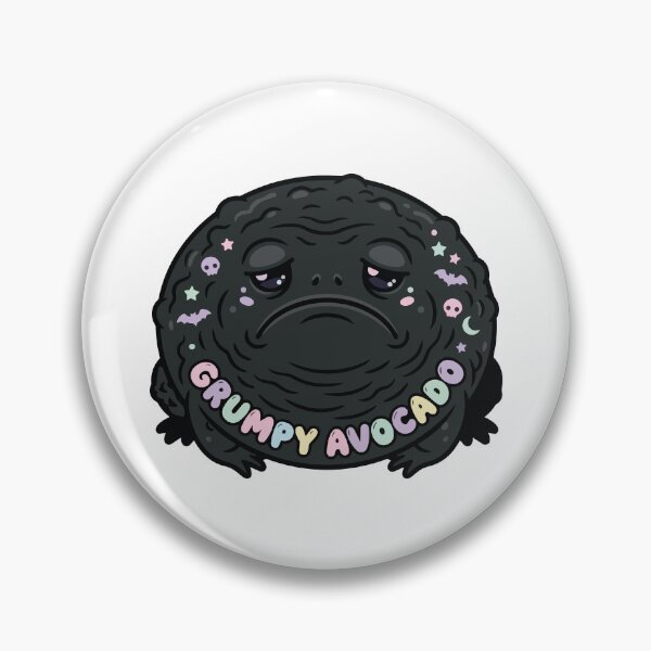 Item preview, Grumpy Avocado Black Rain Frog Kawaii Sad Toad designed and sold by Arc2020.