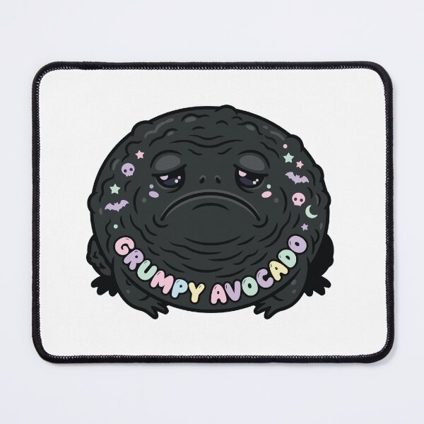 Item preview, Grumpy Avocado Black Rain Frog Kawaii Sad Toad designed and sold by Arc2020.