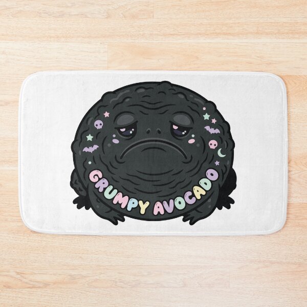 Item preview, Grumpy Avocado Black Rain Frog Kawaii Sad Toad designed and sold by Arc2020.