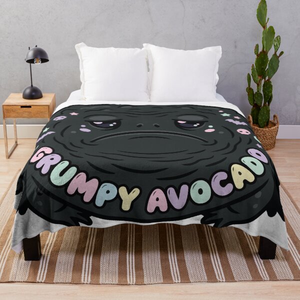 Item preview, Grumpy Avocado Black Rain Frog Kawaii Sad Toad designed and sold by Arc2020.