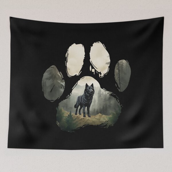 Item preview, Funny Schipperke Paw Foggy Mountain Tree Mom Dad Kids designed and sold by rafaeltto.