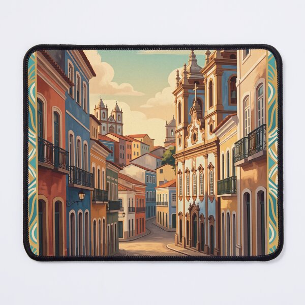 Item preview, Salvador Brazil Vintage Travel Poster – Colorful Pelourinho, Bahia designed and sold by Bomax121.
