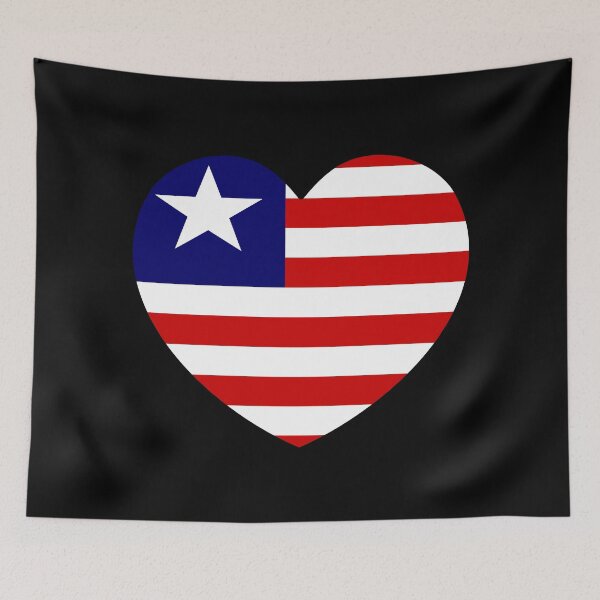 Item preview, Liberia Flag Heart LR designed and sold by shitpostee.