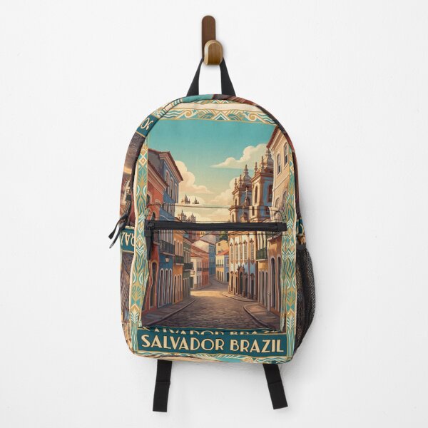 Item preview, Salvador Brazil Vintage Travel Poster – Colorful Pelourinho, Bahia designed and sold by Bomax121.