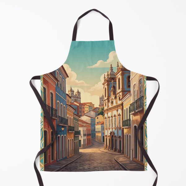 Item preview, Salvador Brazil Vintage Travel Poster – Colorful Pelourinho, Bahia designed and sold by Bomax121.