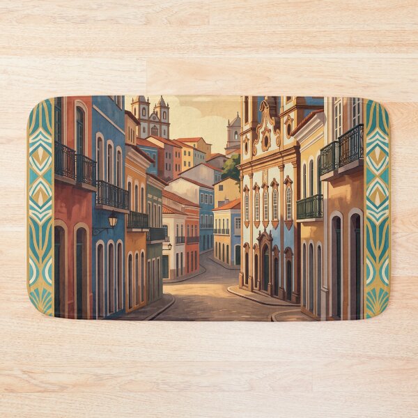 Item preview, Salvador Brazil Vintage Travel Poster – Colorful Pelourinho, Bahia designed and sold by Bomax121.