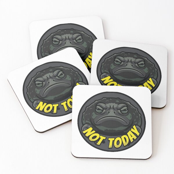 Item preview, Not Today Grumpy Black Rain Frog Comic Pop Art designed and sold by Arc2020.