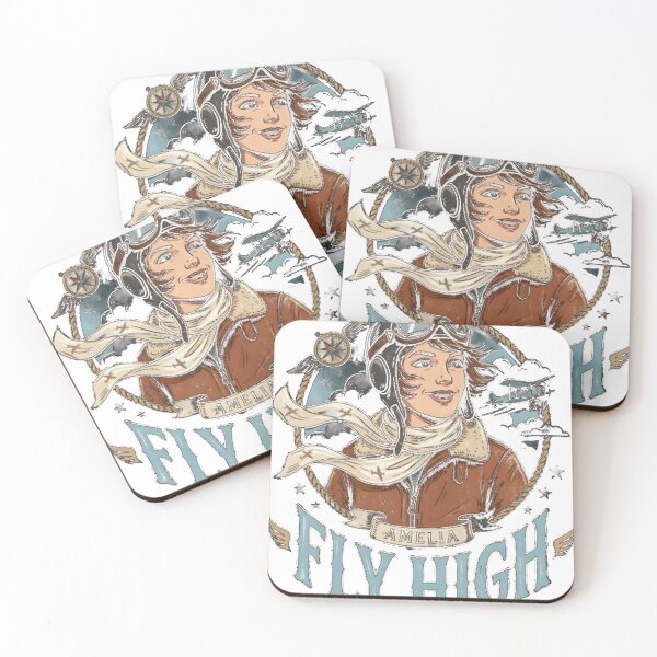 Item preview, Amelia Fly High Vintage Aviator Illustration designed and sold by ankhangdesigner.