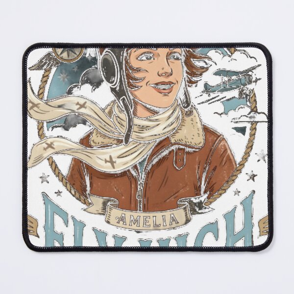 Item preview, Amelia Fly High Vintage Aviator Illustration designed and sold by ankhangdesigner.