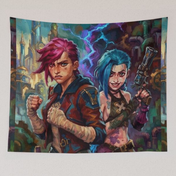 Item preview, Arcane Vi & Jinx Poster Fine Art Tribute designed and sold by Art's Diner.