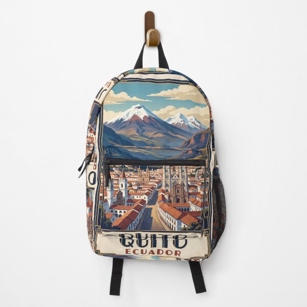 Item preview, Quito Ecuador Vintage Travel Poster – Historic Center & Andes designed and sold by Bomax121.