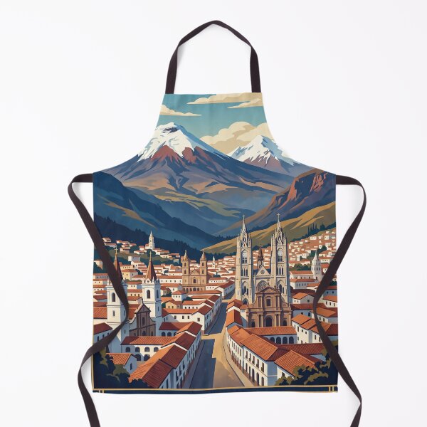 Item preview, Quito Ecuador Vintage Travel Poster – Historic Center & Andes designed and sold by Bomax121.