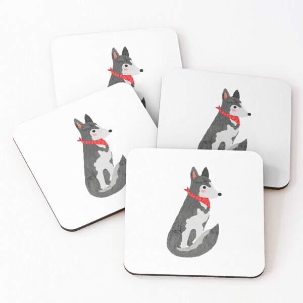 Item preview, Cute Cartoon Husky in Watercolor designed and sold by bataljart.