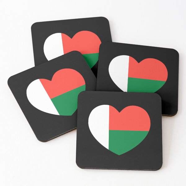Item preview, Madagascar Flag Heart MG designed and sold by shitpostee.