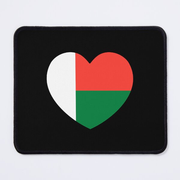 Item preview, Madagascar Flag Heart MG designed and sold by shitpostee.