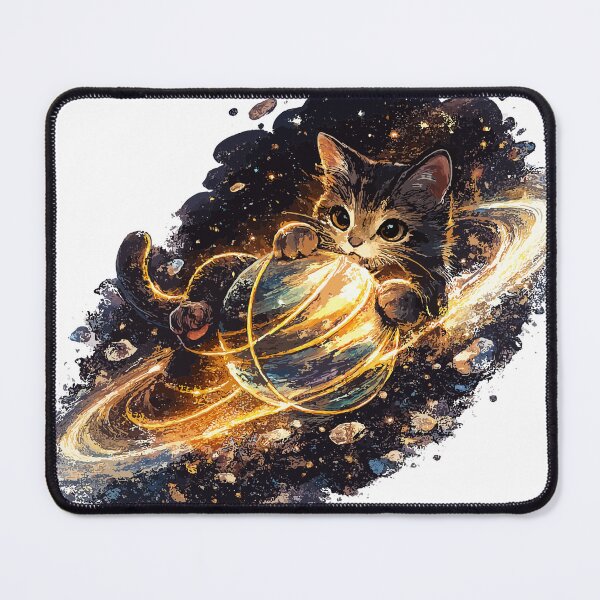 Item preview, Cosmic Kitten / Celestial Creatures Collection designed and sold by ValentynaTyshenkoArt.