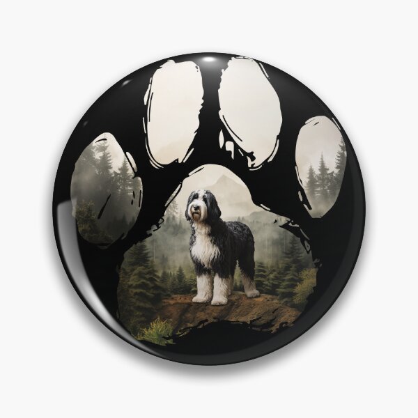 Item preview, Funny Sheepadoodle Paw Foggy Mountain Tree Mom Dad Kids designed and sold by rafaeltto.
