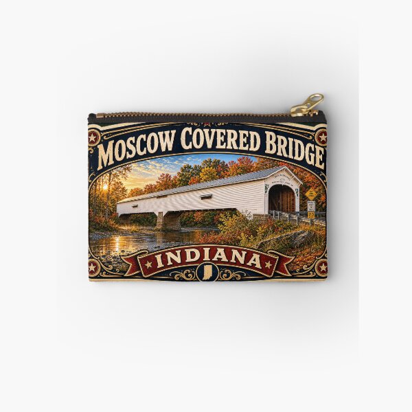 Item preview, Moscow Covered Bridge in autumn sticker designed and sold by gotucoveredart.