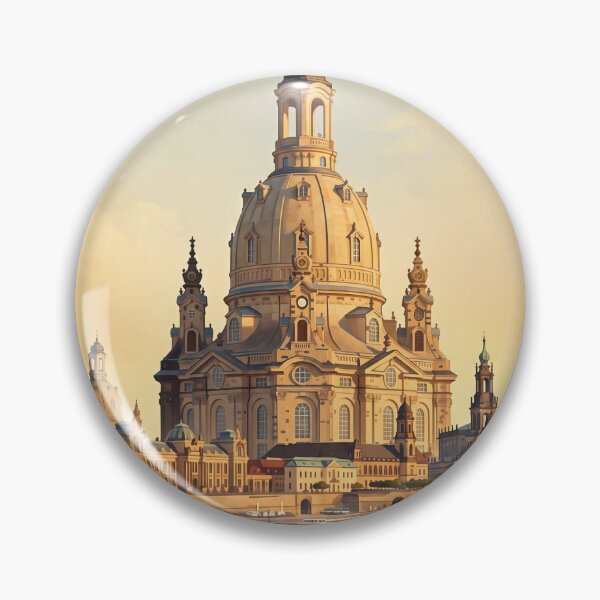 Item preview, Dresden Germany Vintage Travel Poster – Frauenkirche & Elbe River designed and sold by Bomax121.