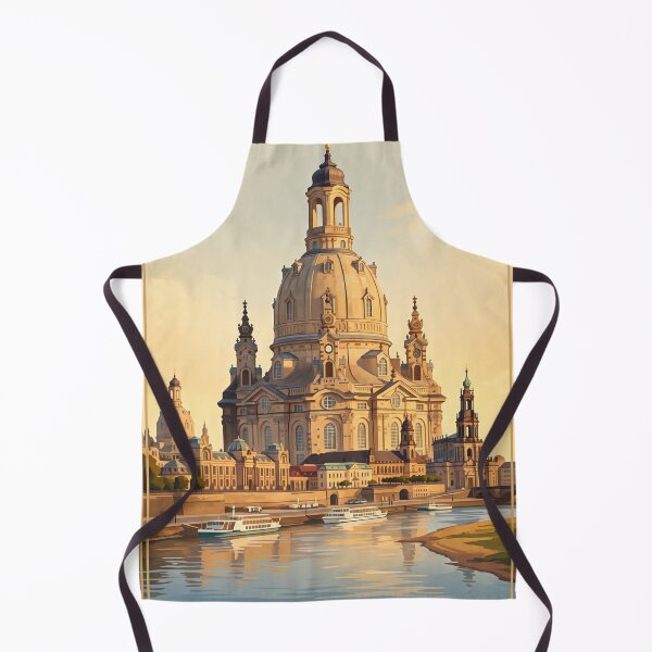 Item preview, Dresden Germany Vintage Travel Poster – Frauenkirche & Elbe River designed and sold by Bomax121.