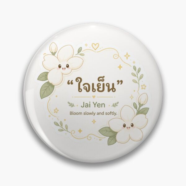 Item preview, Jai Yen | Bloom Slowly – Cute Thai Jasmine Aesthetic Design | Soft Thailand™ designed and sold by CosmicQuietStudio.