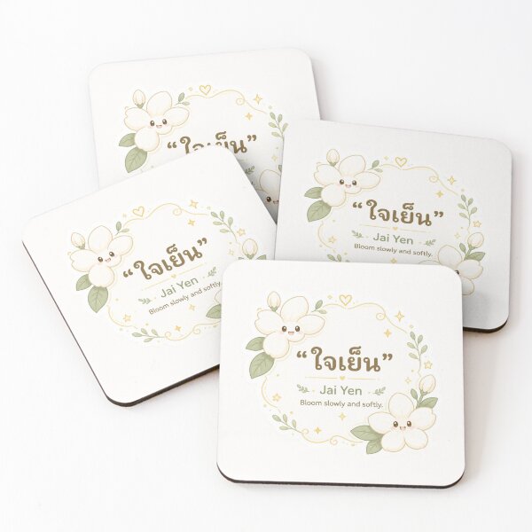 Item preview, Jai Yen | Bloom Slowly – Cute Thai Jasmine Aesthetic Design | Soft Thailand™ designed and sold by CosmicQuietStudio.