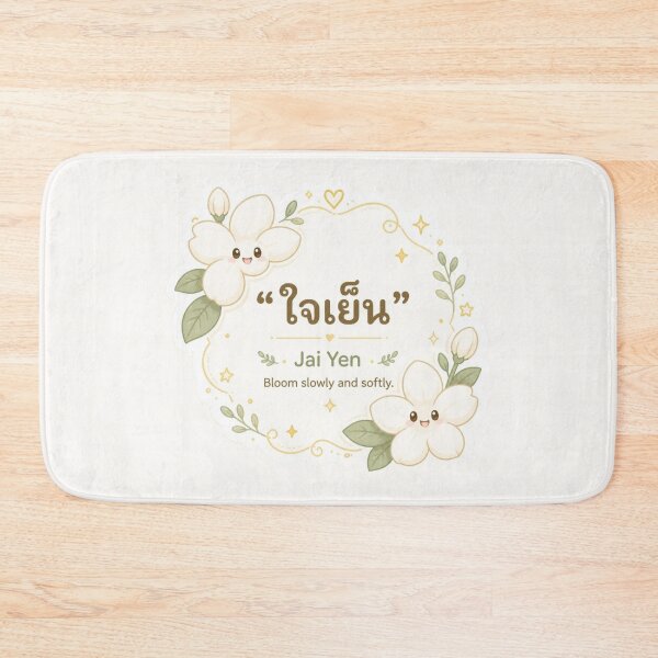 Item preview, Jai Yen | Bloom Slowly – Cute Thai Jasmine Aesthetic Design | Soft Thailand™ designed and sold by CosmicQuietStudio.