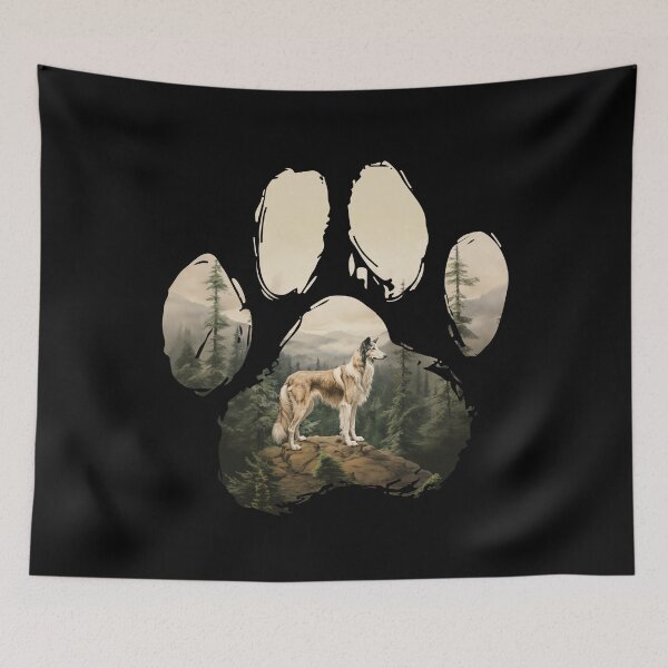 Item preview, Funny Silken Windhound Paw Foggy Mountain Tree Mom Dad Kids designed and sold by rafaeltto.