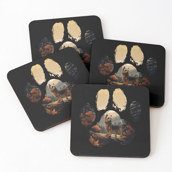 Item preview, Funny Silky Terrier Paw Foggy Mountain Tree Mom Dad Kids designed and sold by rafaeltto.