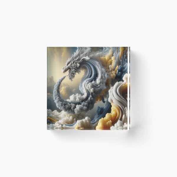 Item preview, Cloud Dragon – Celestial Sky Serpent Fantasy Storm Creature Design designed and sold by DrakariArt.