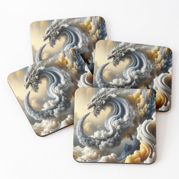 Item preview, Cloud Dragon – Celestial Sky Serpent Fantasy Storm Creature Design designed and sold by DrakariArt.