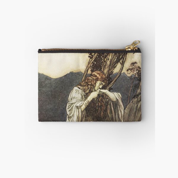 Item preview, Brunnhilde kisses the ring that Siegfried has left with her  - by Arthur Rackham designed and sold by Vintage Designs +.