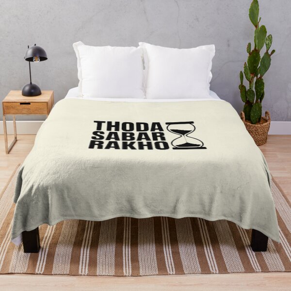 Item preview, Thoda Sabar Rakho – Minimal Desi Patience Quote Design designed and sold by Swati Art Shop.