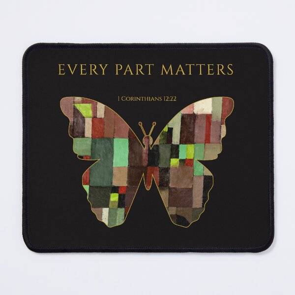 Item preview, Every Part Matters Patchwork Butterfly Christian Art Scripture Church Gift Many Parts One Beauty 1 Corinthians 12 22 designed and sold by KittenAndCo.