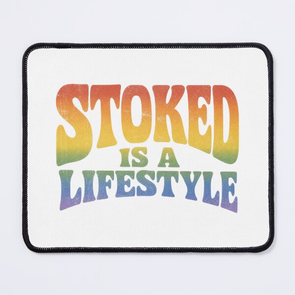 Item preview, Stoked Is a Lifestyle Retro 70s Surf Typography Tee Sticker California Surfer Gift designed and sold by sharifex.