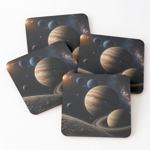 Item preview, Cosmic Giants – Ultra Realistic Planetary Landscape | Space Art designed and sold by oatsupspace.