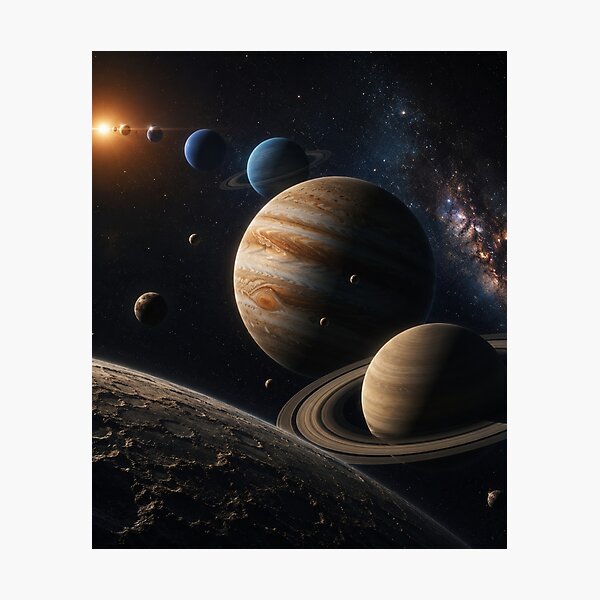 Item preview, Cosmic Giants – Ultra Realistic Planetary Landscape | Space Art designed and sold by oatsupspace.