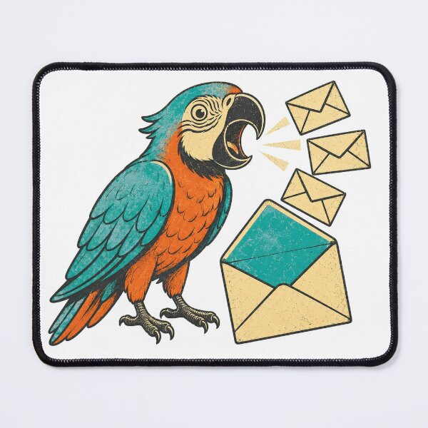 Item preview, Reply-All Parrot – Funny Office Email Creature designed and sold by yagniikd-.