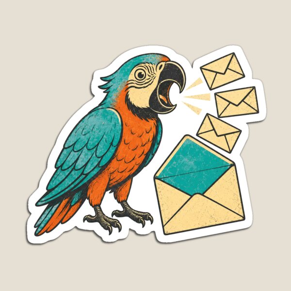 Item preview, Reply-All Parrot – Funny Office Email Creature designed and sold by yagniikd-.