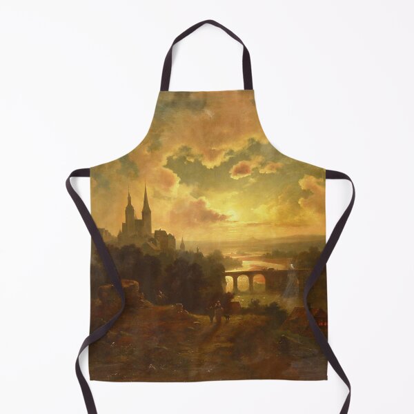 Item preview, Eduard Stiegel Månskenslandskap med figurer och byggnader designed and sold by Vintage Designs +.