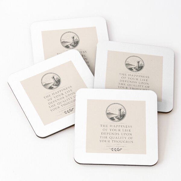 Item preview, Minimalist Stoicism  | Marcus Aurelius Happiness Quote | Classical Design designed and sold by TheQuietMind.