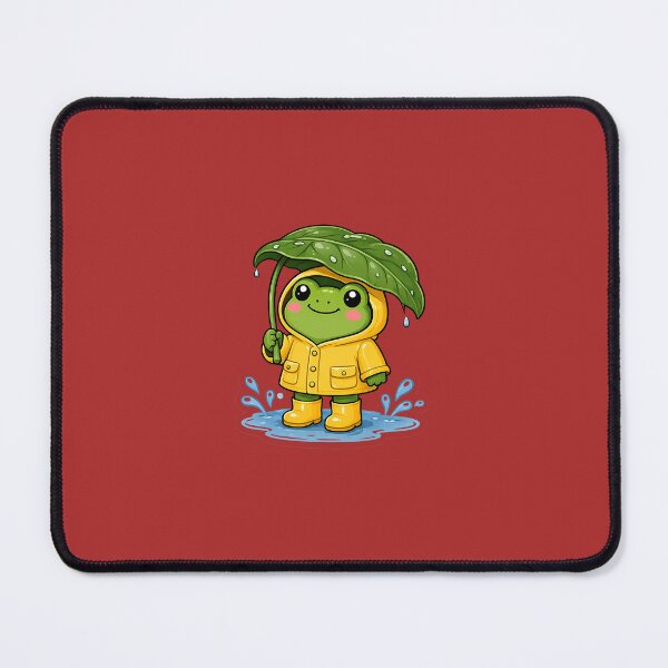 Item preview, Cute Frog in Raincoat Sticker | Kawaii Rainy Day Frog Illustration designed and sold by Ricomin.
