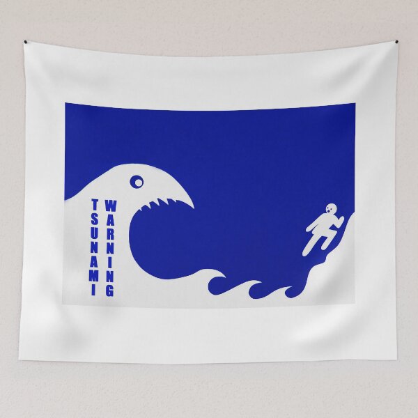 Item preview, Tsunami Warning Sign with Teeth designed and sold by Dlt1981.