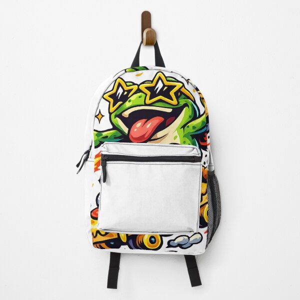Item preview, Cool Frog Riding Pizza Skateboard designed and sold by SurrealSproutz.
