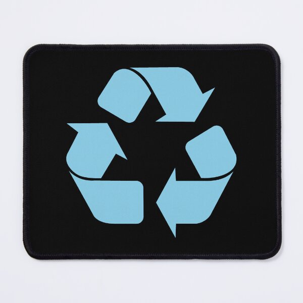 Artikelvorschau, Himmelblaues Recycling-Symbol für umweltbewusstes Leben entworfen und verkauft von pattern-archive.