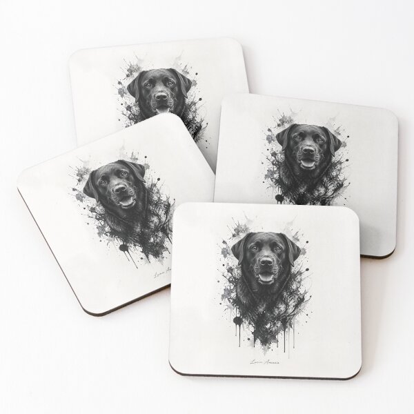 Item preview, Ultra-realistic Labrador Ink Portrait Emerging from Paper designed and sold by Lucia Amaris Art.