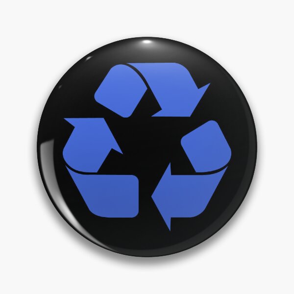 Item preview, Royal Blue Recycling Icon for Eco Living designed and sold by pattern-archive.